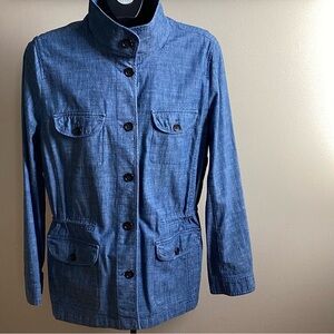 Talbots unlined blue jacket size L